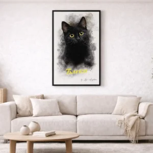 Дигитален портрет на котка